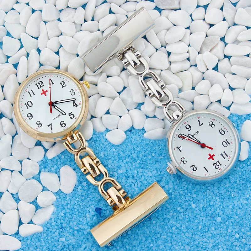 ALK VISION Fob Nurse Pocket Watch Brooch Medical Watch Pendants Unisex Stationary Rose Gold Top Brand Quartz Silver Women 10pcs