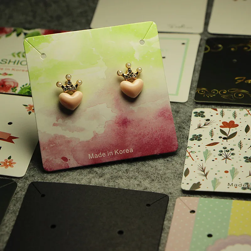 

100 Pieces/Lot Jewelry Packaging & Display Card Brooch Earrings Hairpin Jewelry Display Price Tags DIY Handmade Packaging