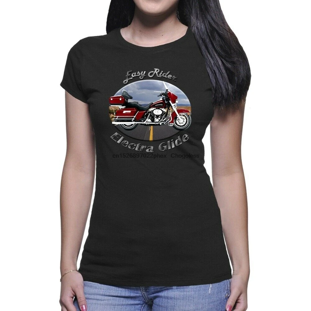 

Женская Темная футболка Electra Glide Easy Rider