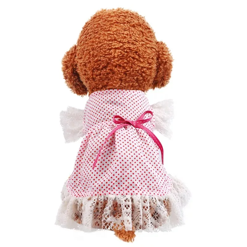 

Dog Dress Princess Dress Little Star Lace Spring Summer Dog Clothes For Small Dog Party Dog Skirt Puppy Pet Costume Pets Outfits