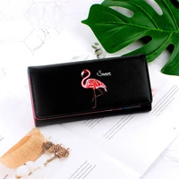 2020 rushed limited flamingos ladies purses wallet women leather cute wallets female purse card holder clutch bags handbag long