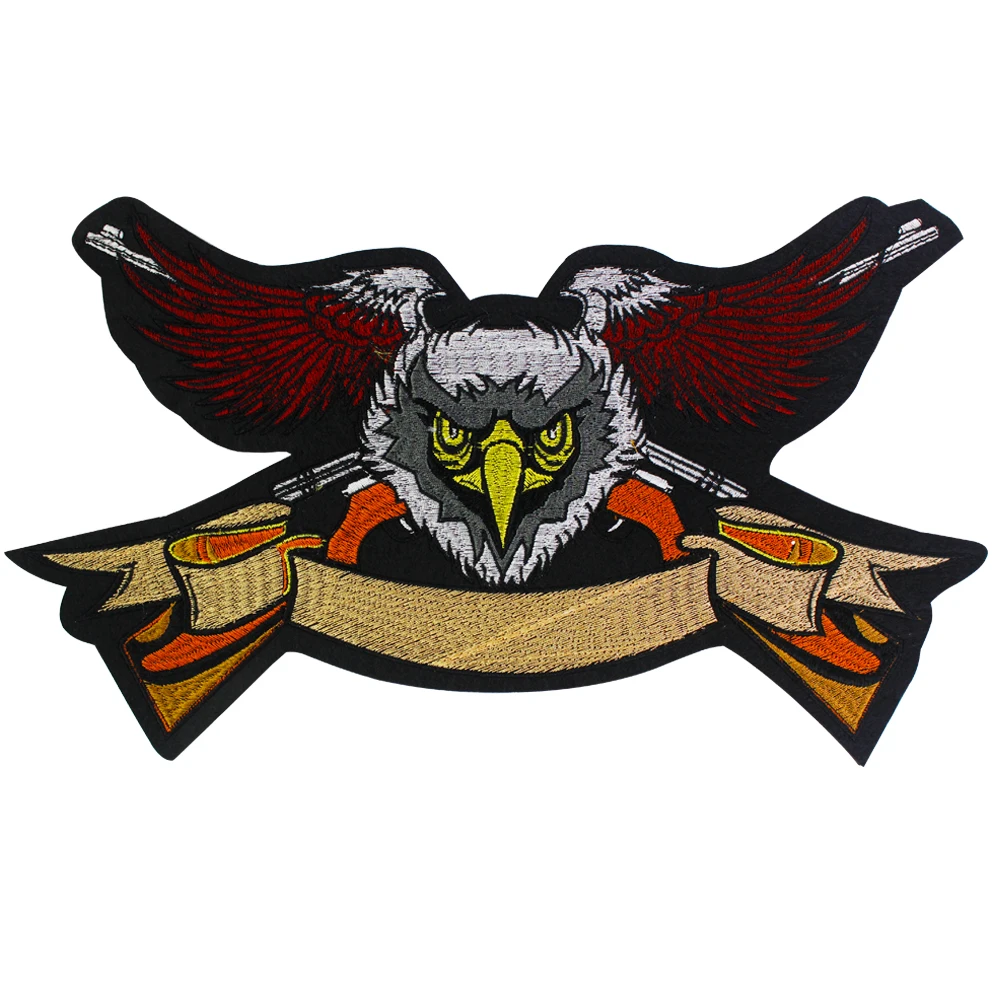 Embroidery Big Eagle Patches Iron on Patch for Clothing Jacket Sew Applique Badge Backpacks Clothes Stickers 2PC P1739 | Дом и сад