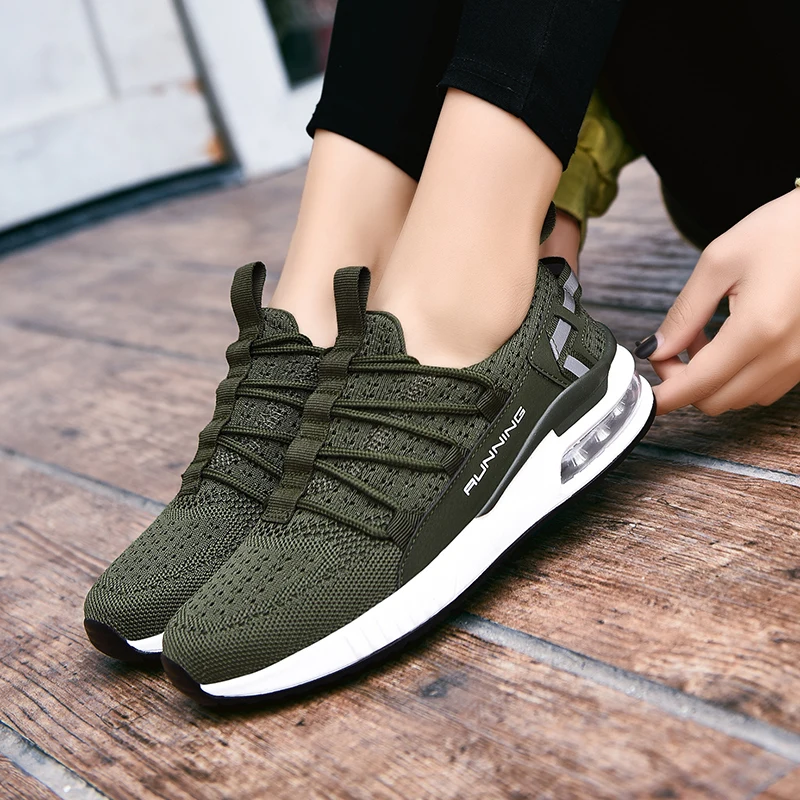 

Plus Size 36-45 Women Sport Shoes Pink Air Cushion Trainers Shoes Woman Platform Sneakers Summer Autumn Footwear Basket Femme