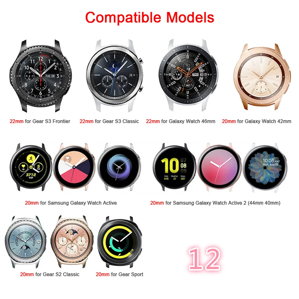 Ремешок из нержавеющей стали для Samsung Galaxy Watch Active 2 1 металлический браслет с