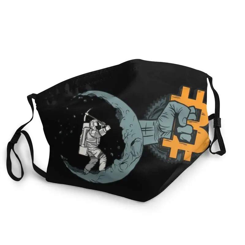 

Bitcoin Revolution Mask BTC Cryptocurrency Astronaut Miner Anti Haze Dust Mask Protection Cover Respirator Reusable Mouth Muffle