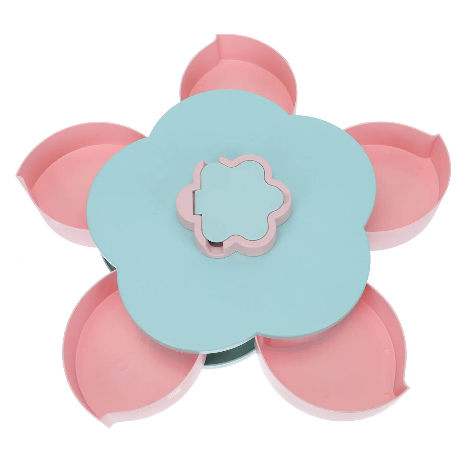 

1 шт., вращающийся поднос в форме цветка для хранения еды