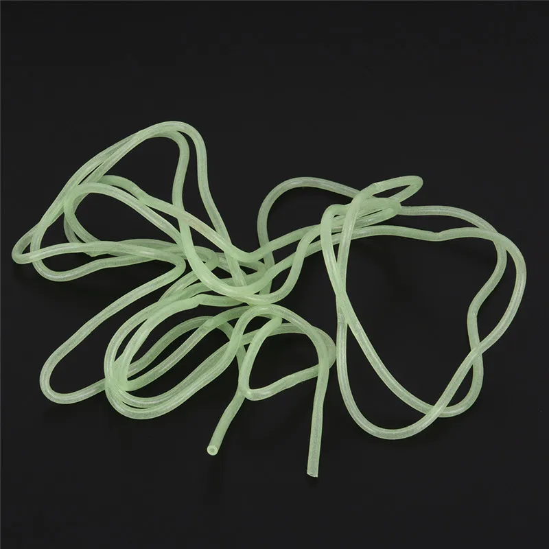 2 м Мягкие силиконовые Lumo трубки зеленые светящиеся рыболовные резиновые