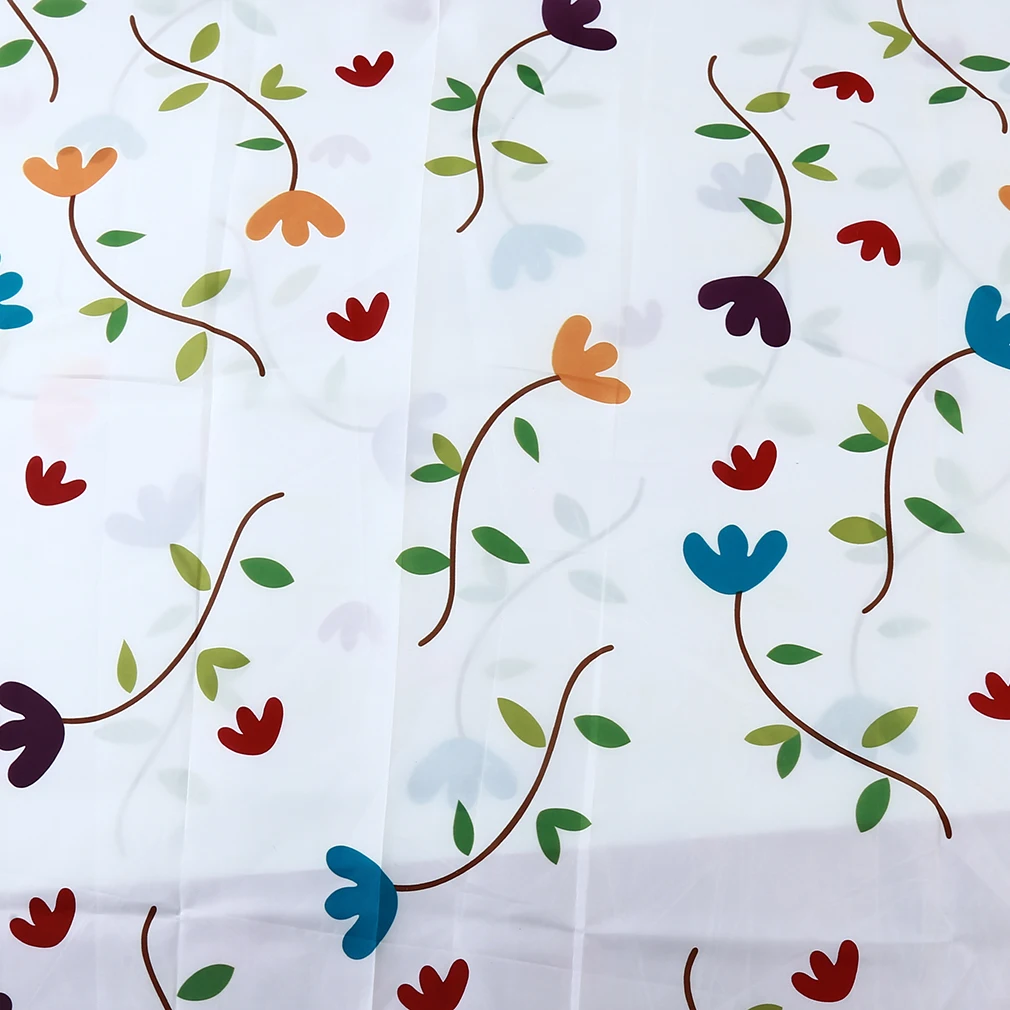 

Natural Leaf Printed Polyester Shower Curtains Washable High Quality Colorful Curtains For Bathroom Shower