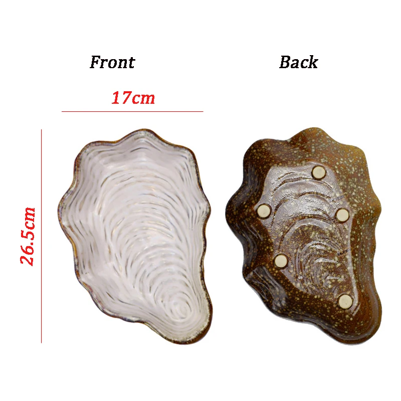 

Creative Irregular Shell Shaped Ceramic Plates Fruit Dessert Sushi Plate Soy Sauce Dishes Trinket Dish Salad Bowl Sushi Plate