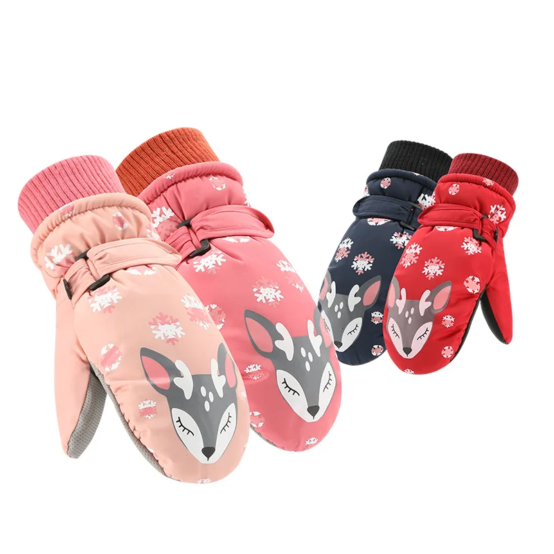 Children Winter Gloves Girls Boys Mittens Thicken Waterproof Windproof Outdoor Kids Sport Skiing Snow Warmer 3-13Y #0066 | Детская