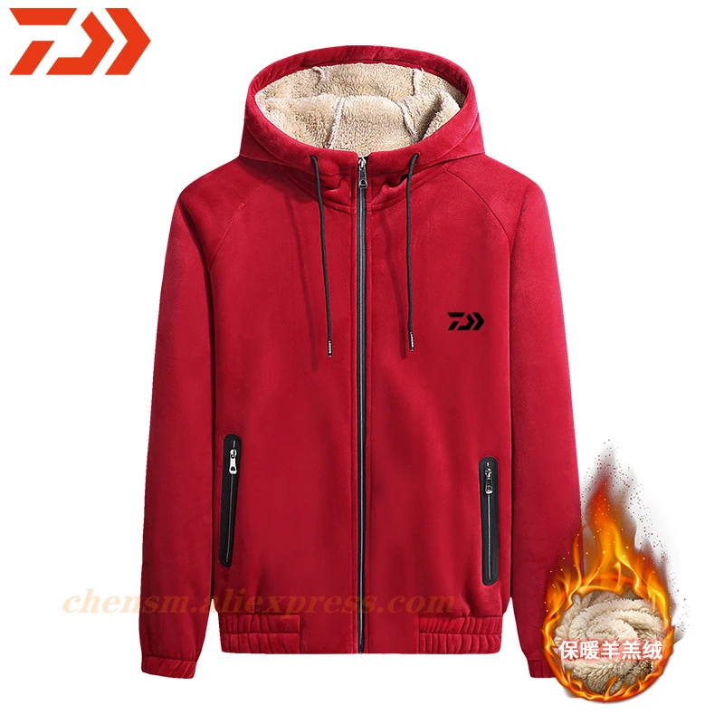 

Daiwa 2021 Outdoor Fishing For Winter Clothing Warm Jacket Men Fishing Clothes Ski Thick Camping Coat Casual Fishing Shrit