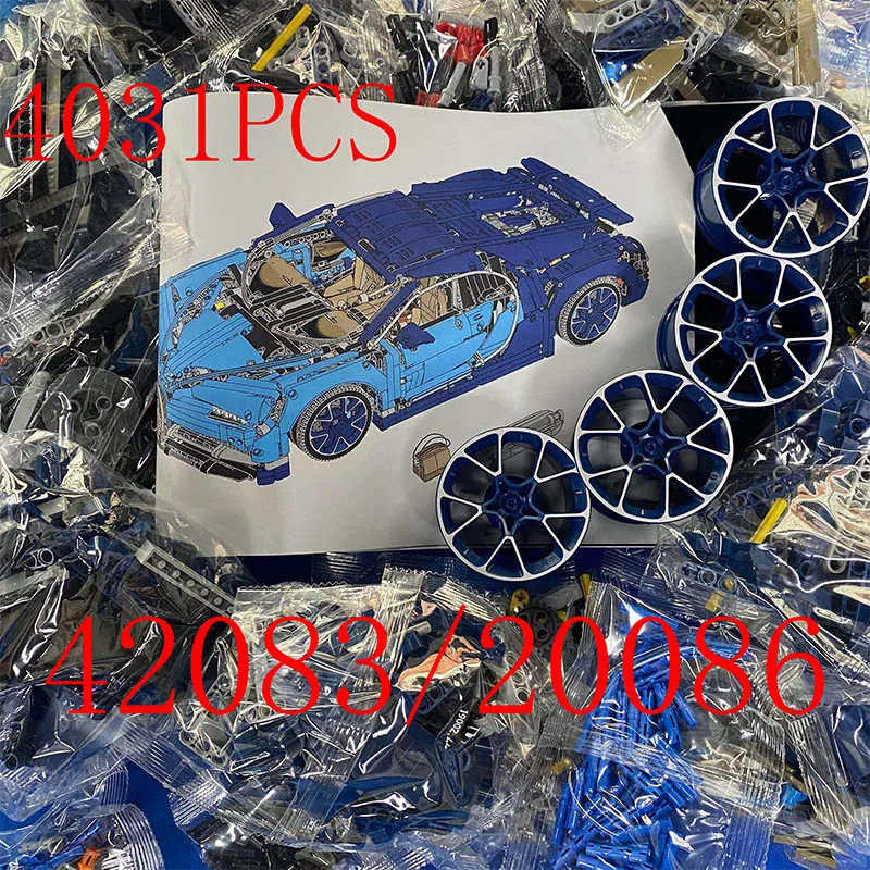 Серия супер гоночных моделей MOC Blue Technology совместима с 42083 4031 блоками кирпичей
