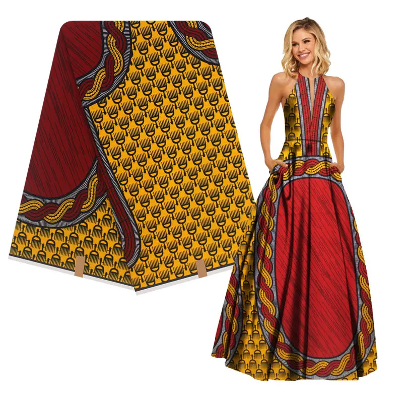 Королевский синий воск ткани 6 ярдов Высокое качество African100 % хлопок ткань