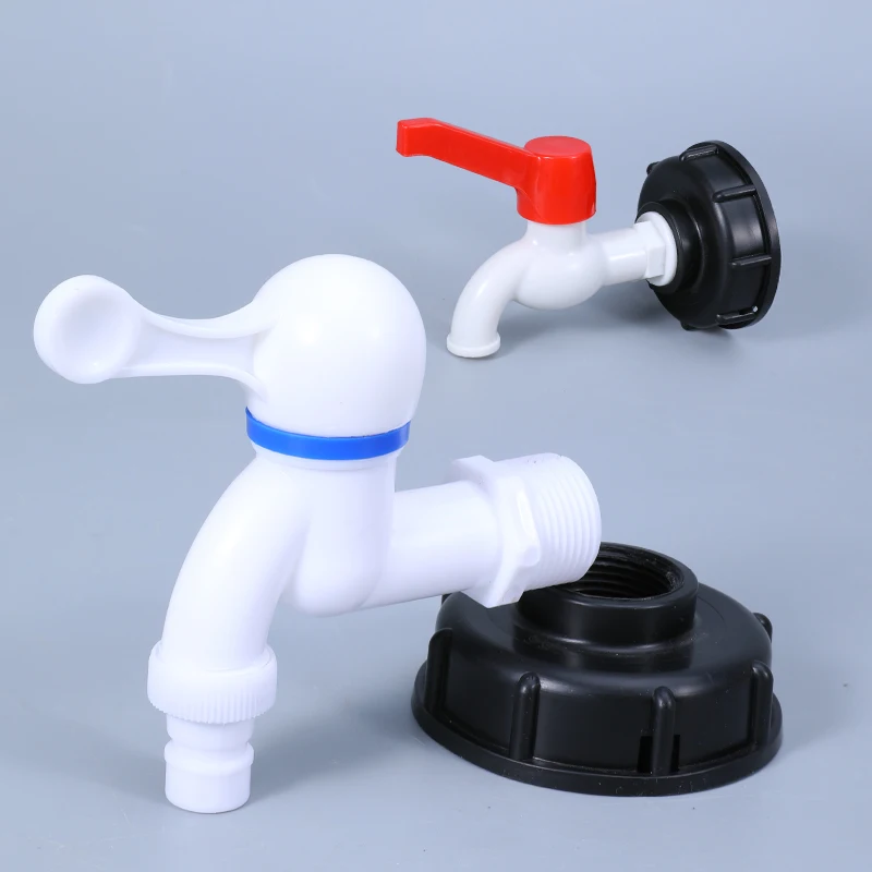 

Water Tank Outlet Connector 60mm Coarse thread to 1/2'' 3/4'' Hose Fittings Lengthened Garden drain fittings High Quality