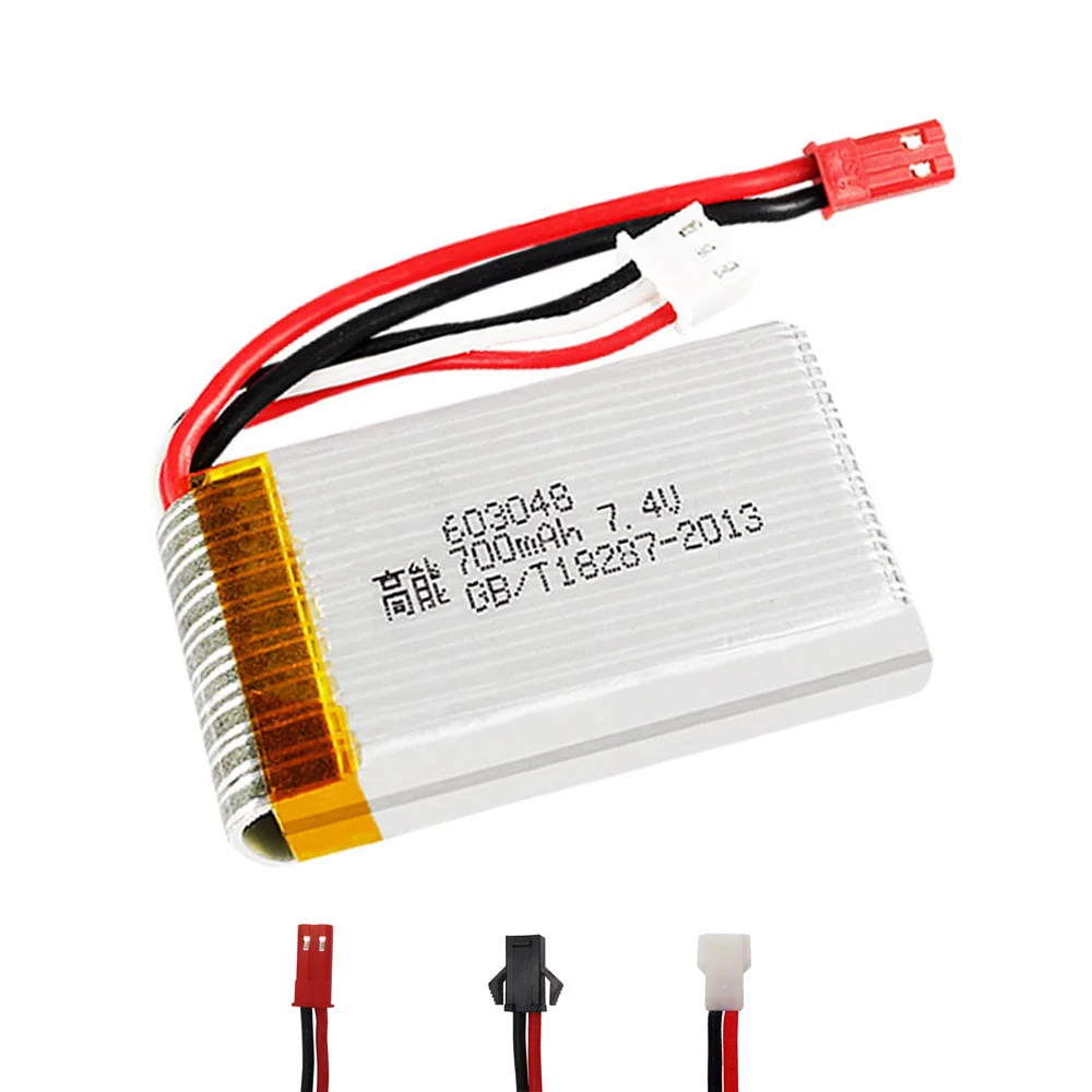 7,4 V 700mAh 25C 603048 Lipo аккумулятор для MJXRC X600 F46 X601H JXD391 FT007 LH-X6 X5 X3 X3N RC Quadrocopter toy parts 7,4 V аккумулятор