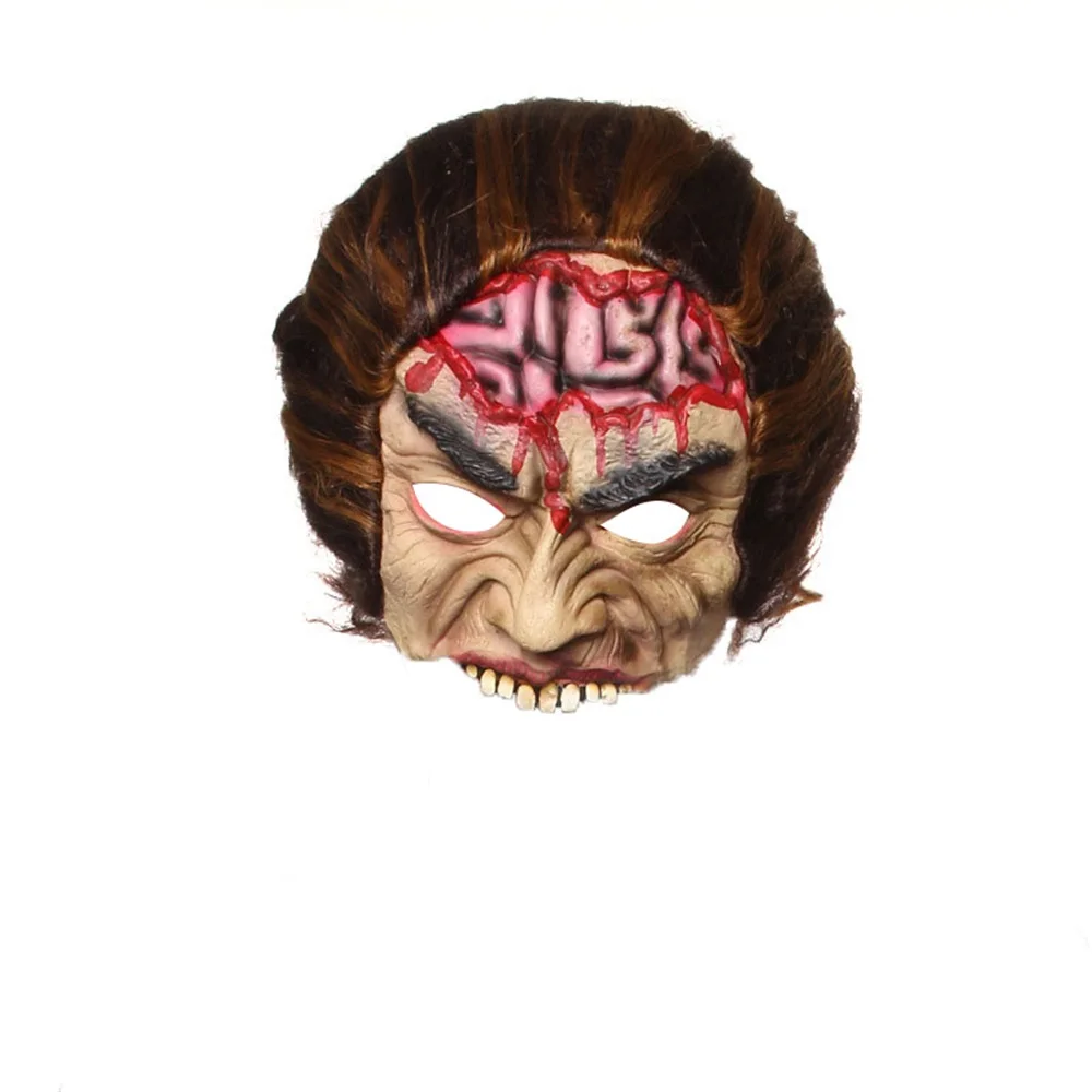 

2021 NEW Funny Toys Creative Halloween Carnival Whimsy Masquerade Supplies Horror Masks Scary Tricky Brain-Breaking Masks Kids