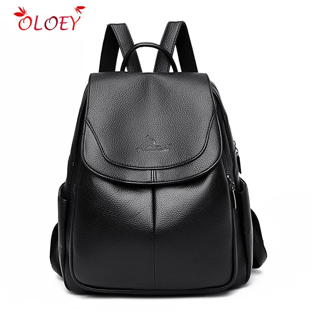 

New High-capacity Women's Backpack Luxury Designer Women School Backpack High Quality PU Leather Ladies Travel Bag Sac A Main