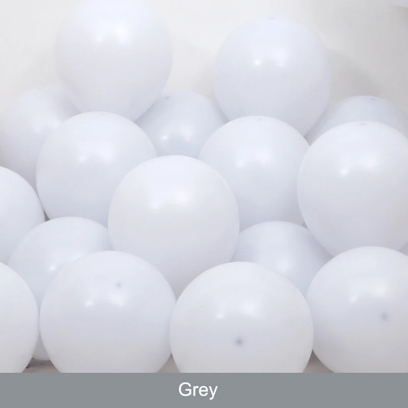 Grey Macaroon 50~ 100 шт./пакет 10in латексных воздушных шаров с 33 Цвета надувные свадебные украшения воздушный шар с надписью "Happy Birthday" Вечерние материалы воздушных шаров - Цвет: Grey Macaroon