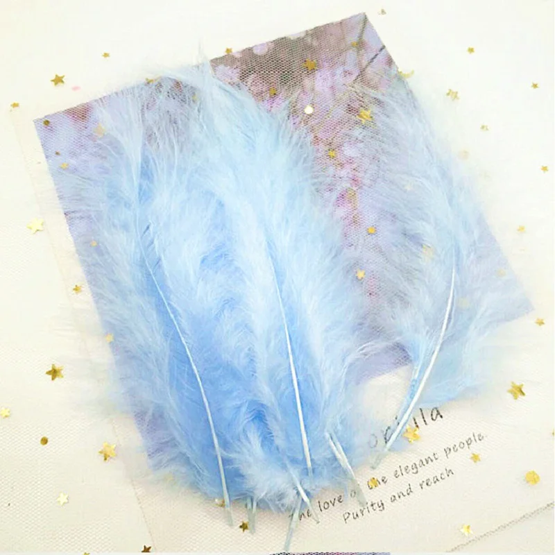

50pcs Natural Plumes 10-15cm Turkey Marabou Feather Plume Fluffy Wedding Dress DIY Jewelry Decor Accessories Feathers