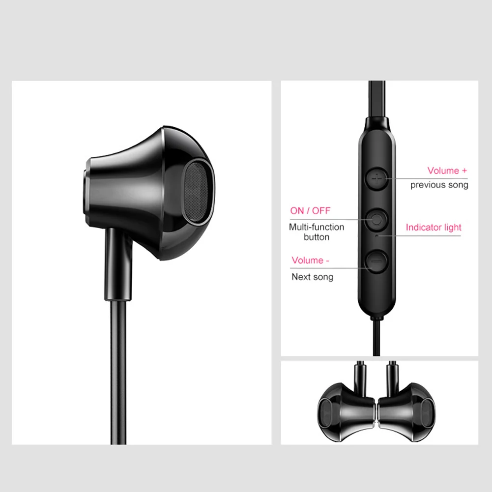 Спортивные Bluetooth наушники с вырезом гарнитура 5 0 бас водонепроницаемые