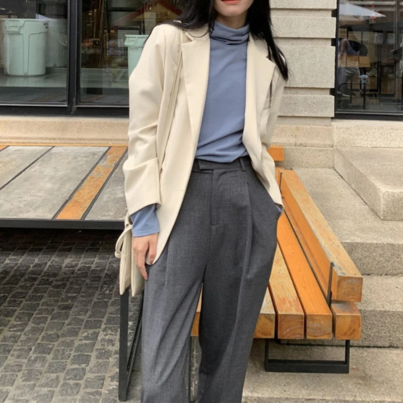 Женский офисный Блейзер Sungtin 4 цвета Свободное пальто винтажная элегантная