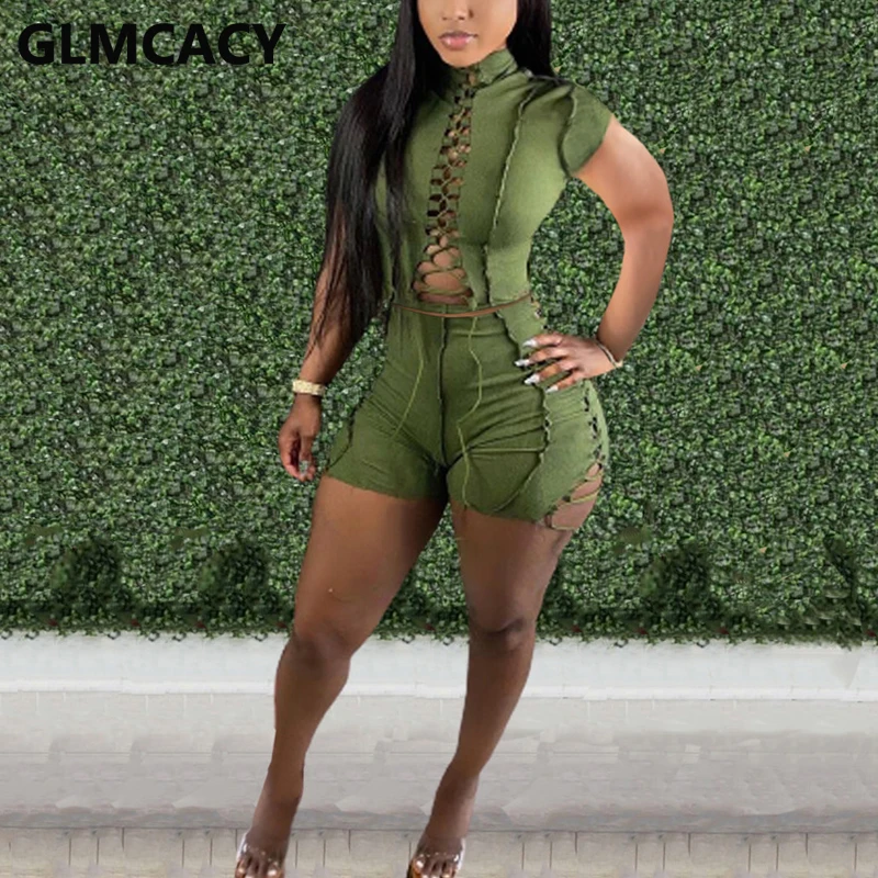 

Женские летние костюмы из двух предметов, рубашка с коротким рукавом и шнуровкой