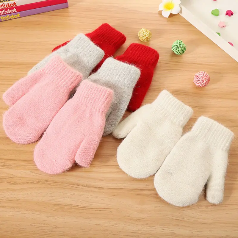 2020 Baby Stuff Accessories Winter Warm Gloves Cute Knit Soft Kids Boys Girls Candy Color Star Mittens | Мать и ребенок
