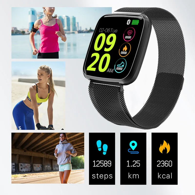 Модные водонепроницаемые цифровые часы с цветным экраном IP67 женские спортивные