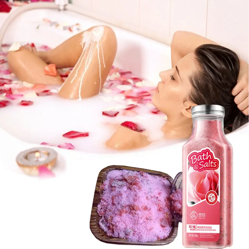CCPT цветочный аромат розы отшелушивающий скраб для тела лепестки соли ванны