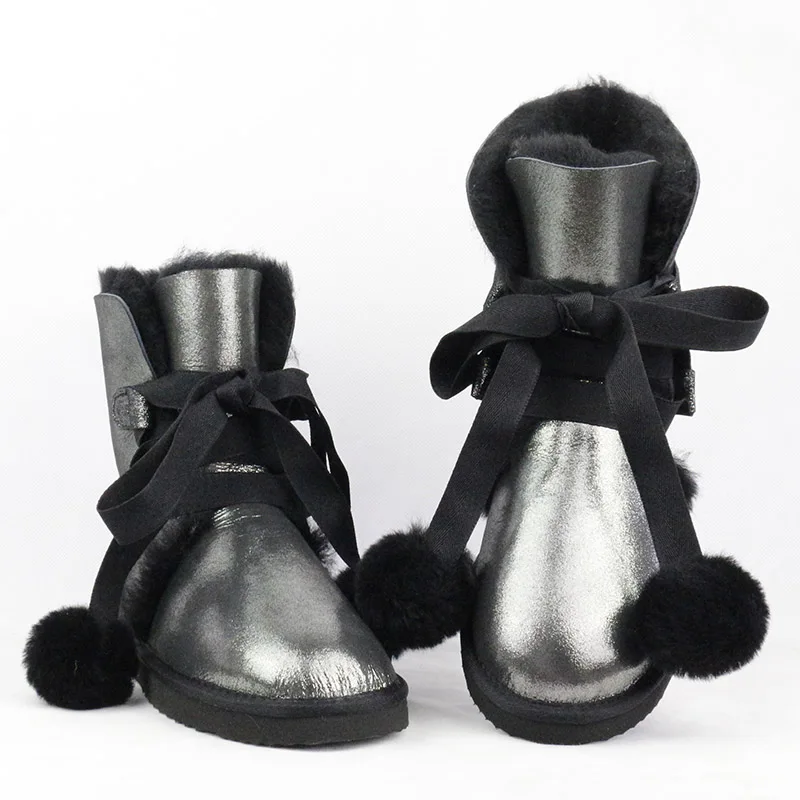 Женские Водонепроницаемые сапоги из натуральной овечьей кожи на натуральном