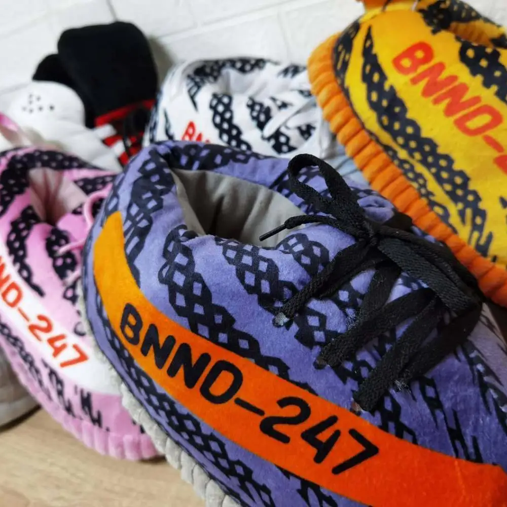 Зимние тапочки для дома плюшевая Теплая мужская зимняя обувь удобные забавные