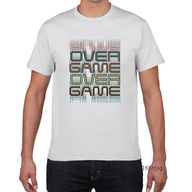 

Over Game Design Funny T-Shirts Men's Oversized Tops Streetwear Tee Shirts Boy's Casual Short Sleeve Tees