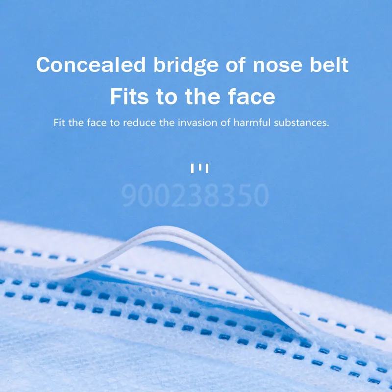 10-500pcs Disposable Blue Face Masks mascarillas Adults individual package Protection Filter Mask Meltblown Breathable mask |