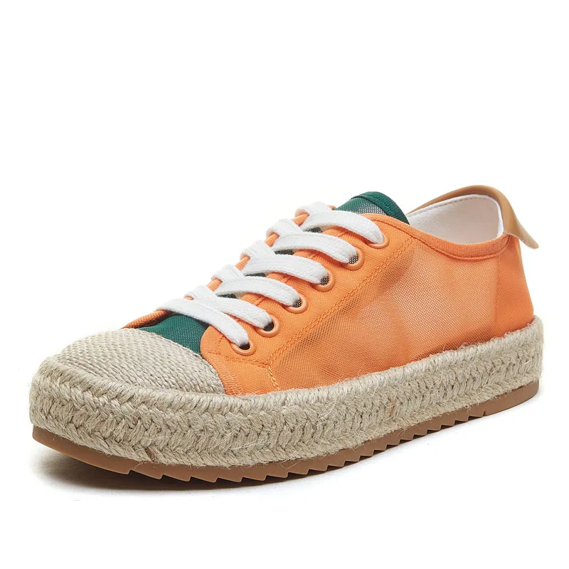 

2021 New Summer Ladies Canvas Shoes Women Espadrille Flat Shoes Comfortable Flat Fisherman Shoes Student Shoes Chunky Sneakers