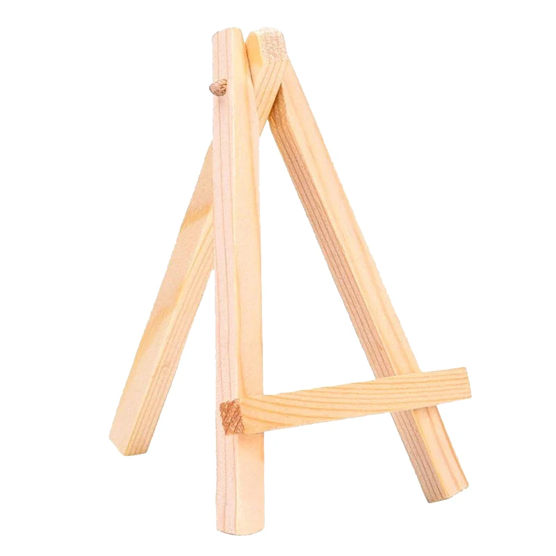 

10Pcs Wooden Crafts Creative Home Decoration Ornaments Triple-cornered Bracket Pine Small Easel Mobile Phone Support