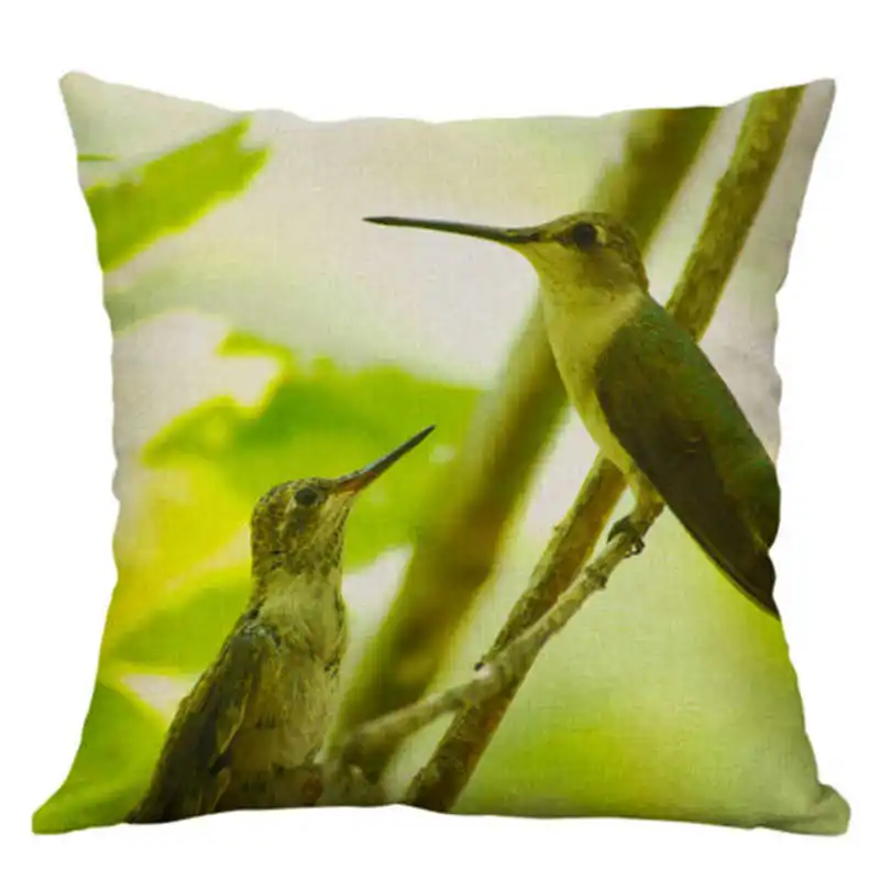 Hummingbird хлопковый льняной домашний чехол для дивана Новый подушки декор птиц | Дом