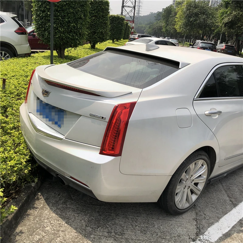 Для Cadillac ATS спойлер на крыше ABS Материал заднее крыло автомобиля праймер цвет