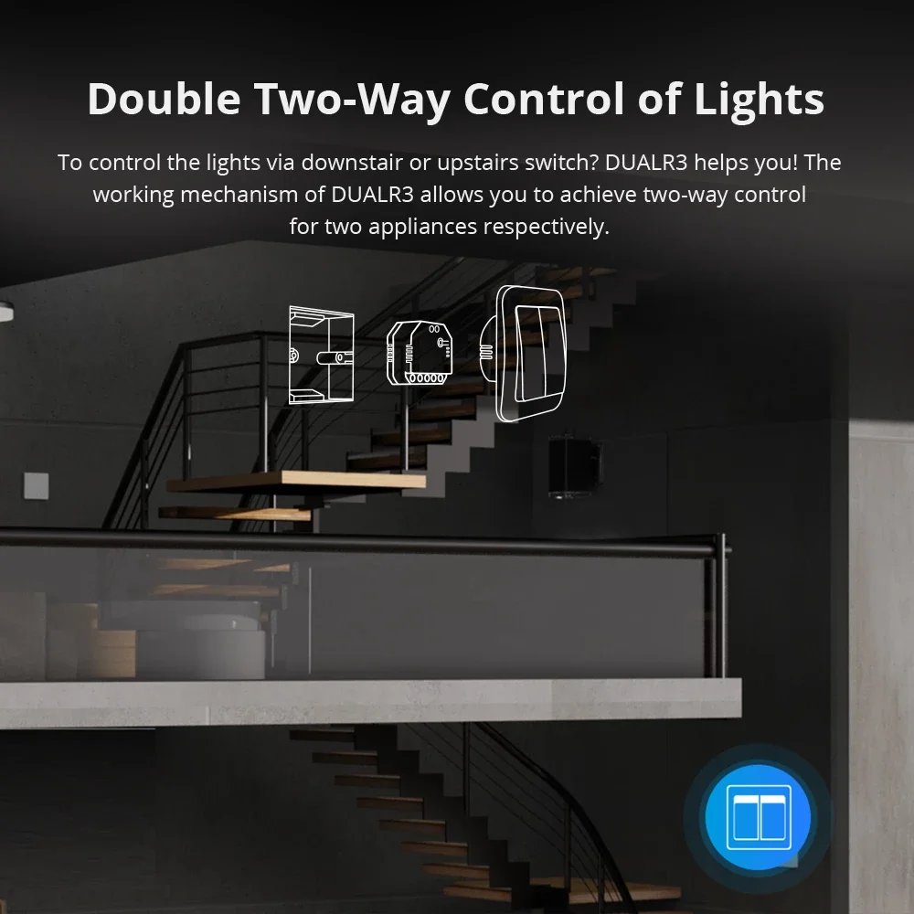 SONOFF DUAL R3 2 Gang Dual Relay Module Wifi DIY MINI Smart Switch Power Metering Control via eWeLink Alexa Google Home | Электроника