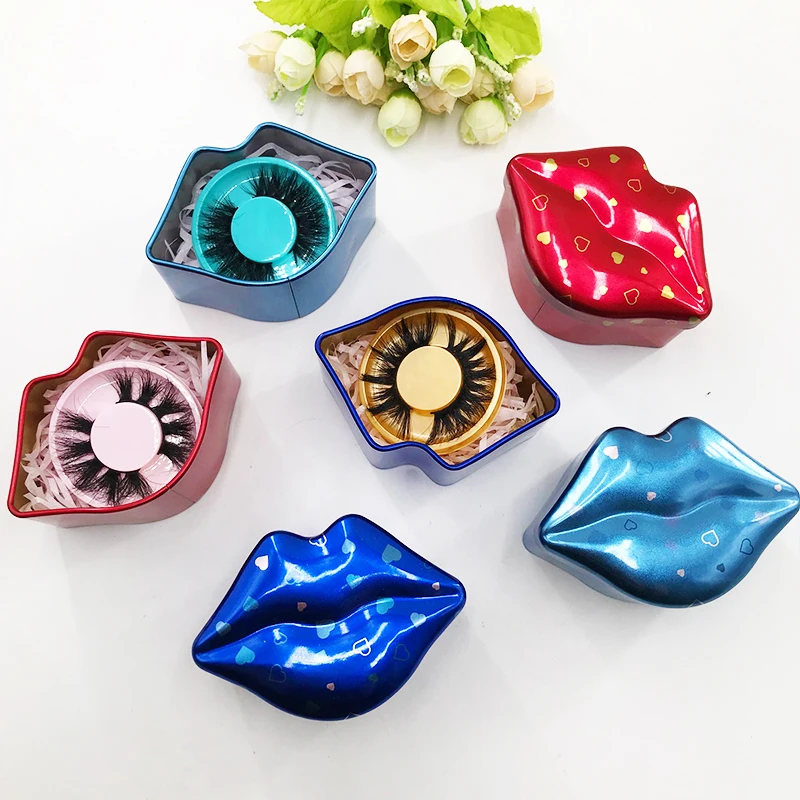 Упаковка для ресниц под заказ коробка губ пушистых 25 мм норковых пустая