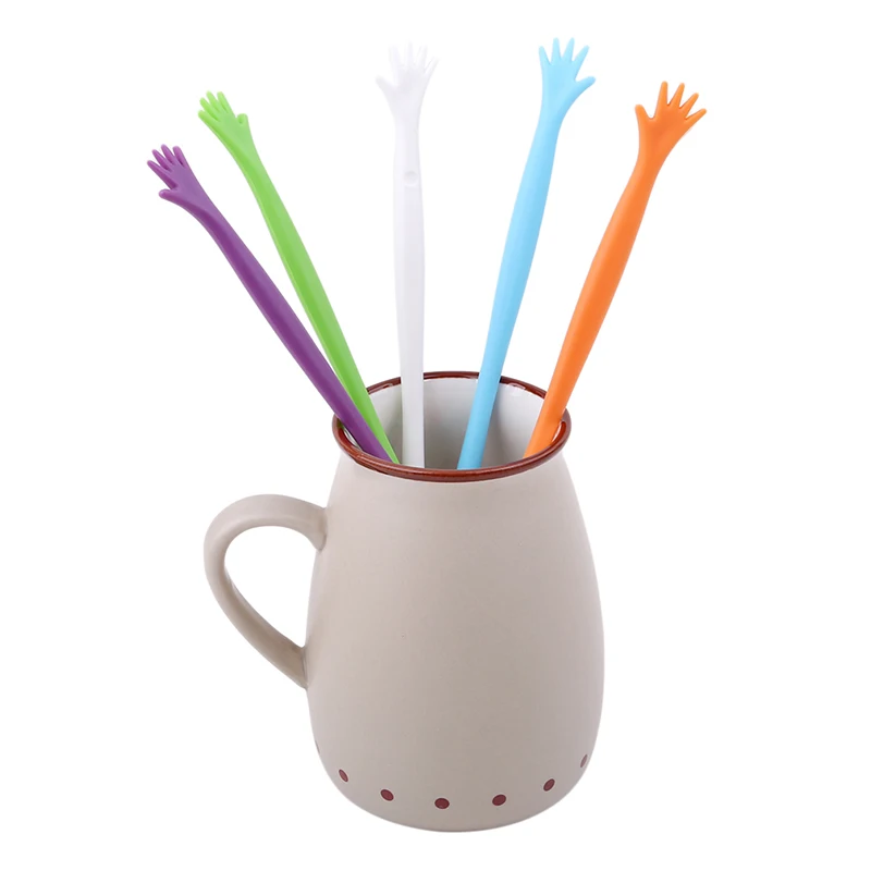 Новинка 5 цветов помогите мне мешалка для кофе и напитков трость перемешивания