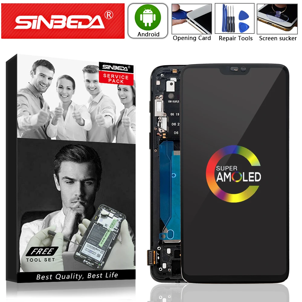 ЖК-дисплей 6 28 дюйма для Oneplus сенсорный экран с дигитайзером и рамкой One Plus 1 +