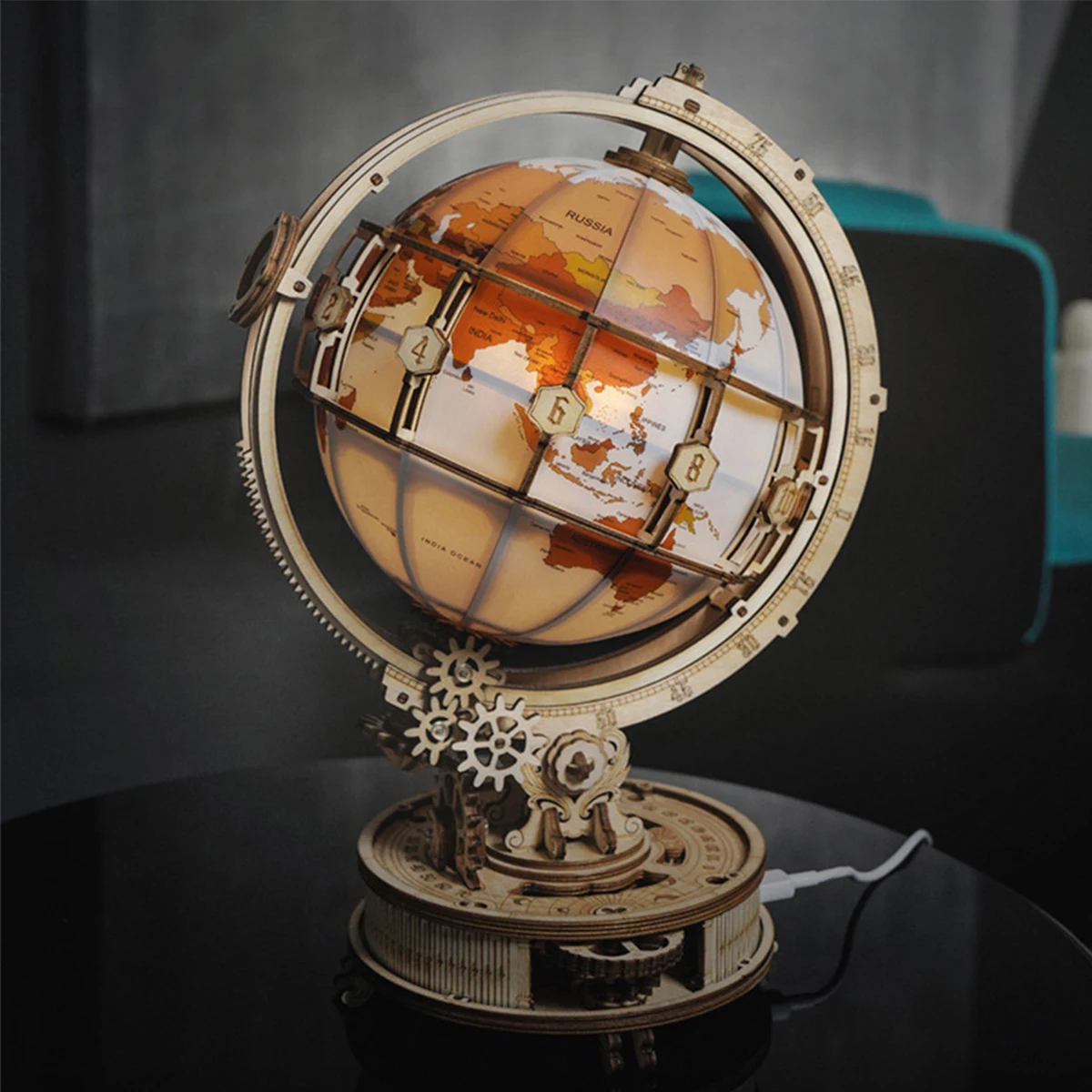

Светящийся шар светильник кой, 3D деревянная головоломка, игра, сборная модель, «сделай сам», наборы строительных блоков, игрушки, подарок дл...