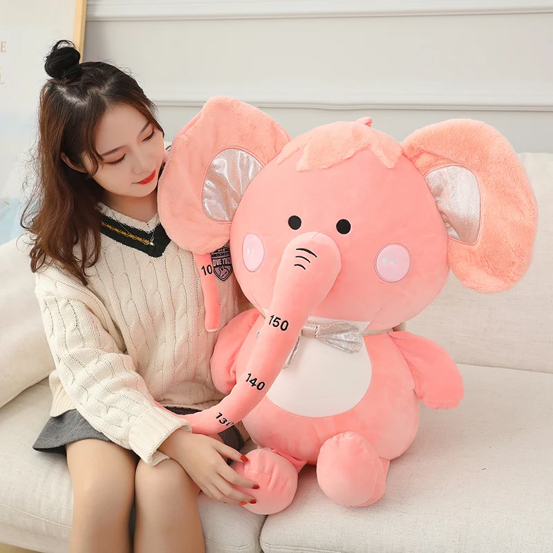 

Soft down cotton filled elephant doll nose can be used as a ruler, skin-friendly sofa backrest pillow kawaii room decor baby toy