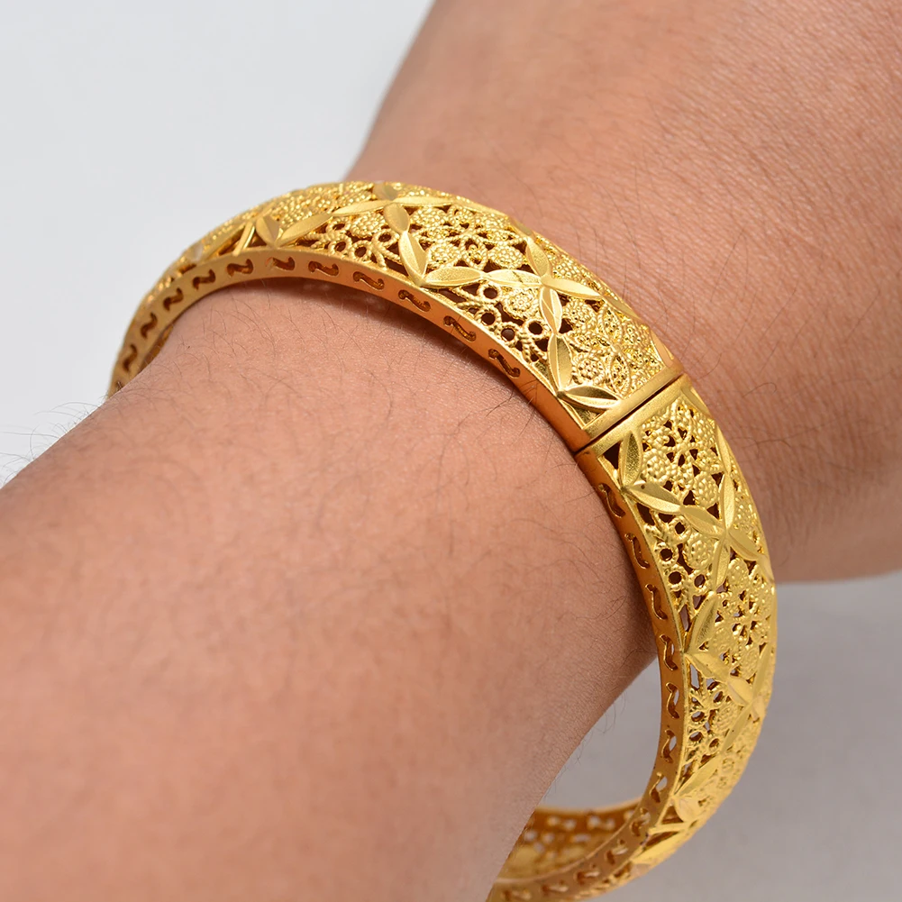 Браслеты из меди и панцирной кубинской цепи с покрытием 24-каратным золотом 1-4 шт.