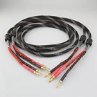 Одна пара Audiocrast HIFI кабель для динамика, HI-End усилитель 4N OFC кабель для динамика с банановым штекером