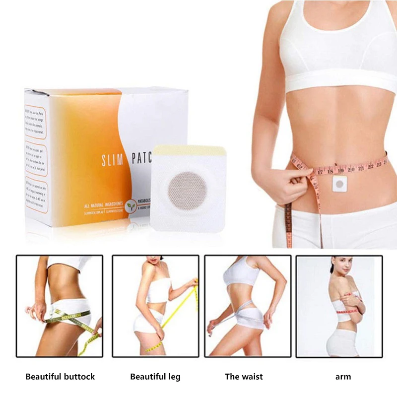 30pcs Slim Patch Stomach Fat Burning Navel Stick Slimming Lose Weight Burn Anti Cellulite Abdomen Parches Face Lift Tools | Красота и