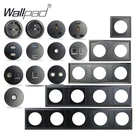 DIY черный пластиковый настсветильник ключатель света ЕС французская розетка Зарядное устройство USB TV DATA CAT6 HDMI-совместимая панель P70 Wallpad Бесплатная комбинация