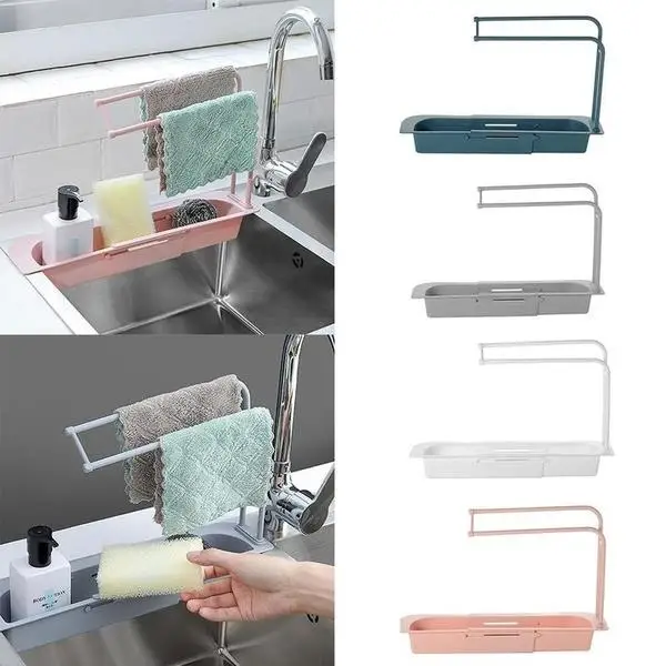 

Multifunctional kitchen plastic drain basket racks kitchen storage racks kitchen racks expandable retractable kitchen racks