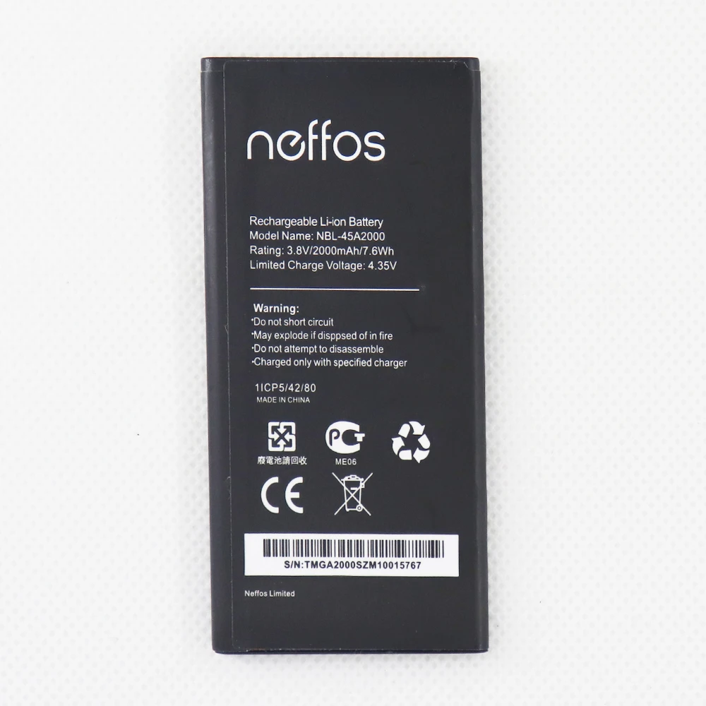 

Аккумулятор NBL-45A2000 2000 мАч для TP-Link neffos C5L TP601A B C E Phone, 2 шт./лот