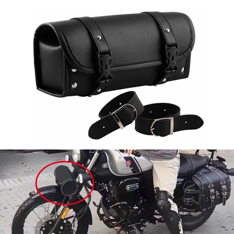 Сумки для вилок и инструментов кожаный дорожный Чехол Harley Sportster XL Touring Softail Dyna Road